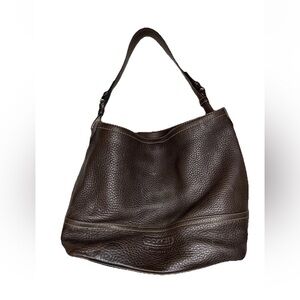 Coach Slouchy Hobo 5715 Brown Pebbled Leather Shoulder Bag Tote + Tag